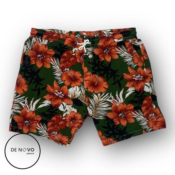 Jogal Men's Green Hawaii Floral Print Shorts Size 2XL - Picture 1 of 9